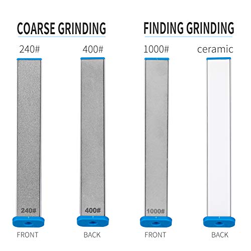 | DMD TOOLS Professional Fix Angle Knife sharpener | Guide Sharpening System | Pro Sharpening Tool | Sharpening Kit | Aluminum Body With 4 Grit Sharpening Stone