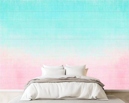 Removable Peel and Stick Wallpaper Pastel Summer Springtime Ombre Pink