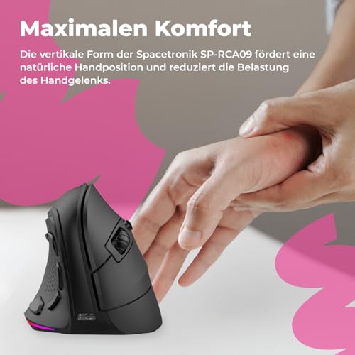 Ratón ergonómico vertical para evitar la tensión muscular con sensor de 4000 DPI 2