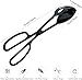 IAXSEE 2 Pieces Buffet Salad Tongs for Kitchen Serving and Cooking, Stainless Steel Food Scissor Tongs, Catering Utensil for Bread Cake Bake Steak Barbecue (Black)
