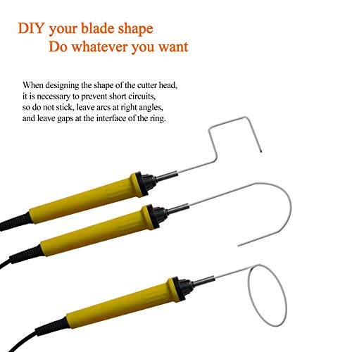 Huanyu Foam Cutter Electric Knife Cutting Machine Pen Heated Foam 100-240V Hot Wire Sculpting Tools Accessories (15cm) - Thumbnail 3