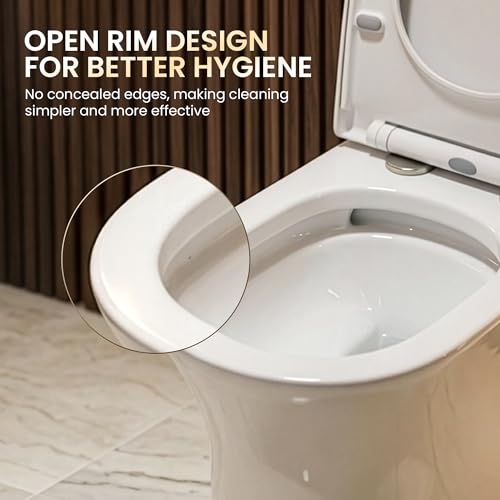 Image of Johnson Sonte One Piece Toilet | Siphonic 300 mm S Trap Western Commode | Floor Mounted Ceramic Toilet | Dual Flush 3 /6L | Soft Close Seat with Quick Release Hinges| 10 Year Warranty