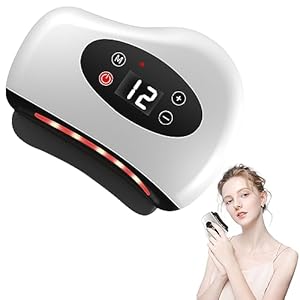 Suvisukua,Scraping Facial Tools, 12 Level Vibration Heating, Facial Massager, Lymphatic Drainage Massager, Cellulite Massager, face Sculpting Tool, Reducing Wrinkles and Swelling