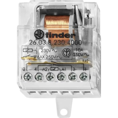 Finder 26.04.8.230.4000 Télérupteur encastré 2 NO 230 V/AC 10 A 2500 VA 1 pièce