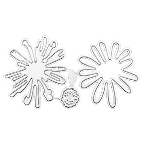 YPREWY Sweet Die Cuts - Plantillas de corte de metal con diseño de flores de crisantemo, para álbumes de recortes, tarjetas fotográficas, decoración de flores de crisantemo, plantillas de grabado en