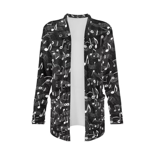 Image of Womens Open Fron Cardigan Sweaters Long Sleeve Oversized Casual Tops Loose Lightweight Daily Coats with Pockets
