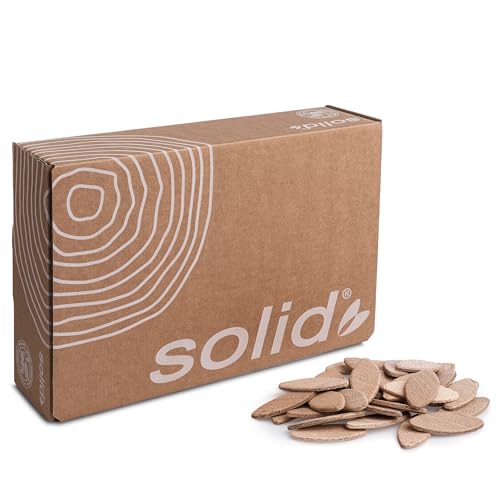 SOLID Flachdübel Holzdübel Größe 20 Kompatibel Mit Dübelfräse Lamellofräse 200 Stück Verbindungsplättchen Aus Buchen Dübel Wie Lamello Holz Buchenholz Verbindungen