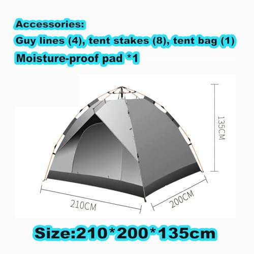Carpa automática rápida para 3-4 personas, impermeable y portátil miniatura 5