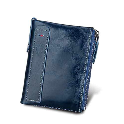 Portefeuille cuir pour hommes avec RFID anti-piratage à fermeture éclair