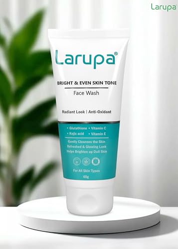 Image of Bright & Even Skin Tone Face wash with Glutathione, Kojic Acid, Niacinamide, Vitamin C and E | Daily Gentle Face Wash For Tan, Pigmentation, Uneven Tone - 60G