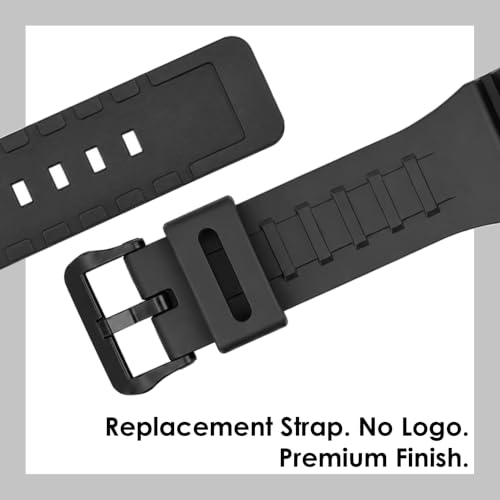 Image of DBLACK ''CDS17'' 18mm Resin Watch Strap / / Compatible Strap For Casio DW-291H Watch Model (Black)
