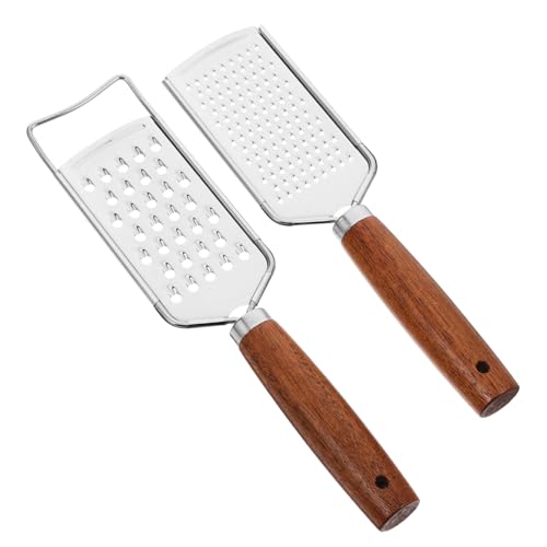 Rallador de queso acero inoxidable con mango ergonómico 2 piezas miniatura 1