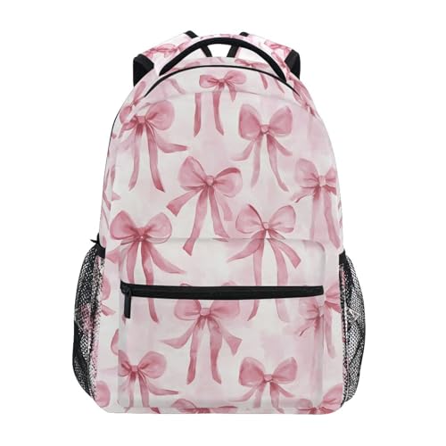 Watercolor Bow Oil Painting Backpack for School Boys Girls Adults Kids Bookbag Laptop Bag 18L