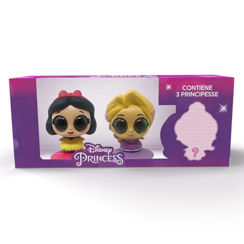 #sbabam, Disney Princess Toys, Principesse Disney Bambole com Occhi Glitter, 3 peças, Giochi per Bambini da Edicola, Principesse Disney Piccole, Disney Gadget e presente de bambu com personalidade a