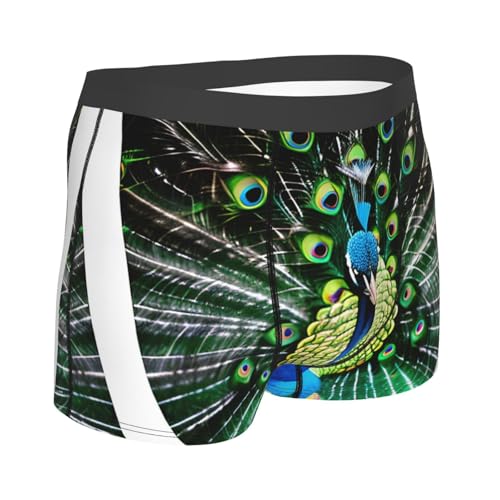 Fresh Peacock Print Men'S Boxer Briefs Soft Breathable Comfortable Stylish Underwear For Men Mens Underwear3