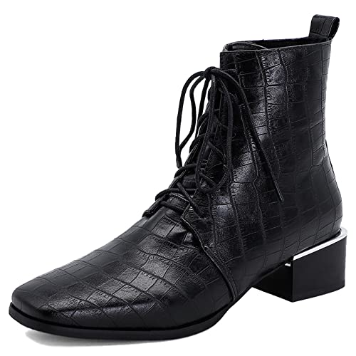 Bottillons dentellets Lizoleor bout carré finies les douleurs aux pieds