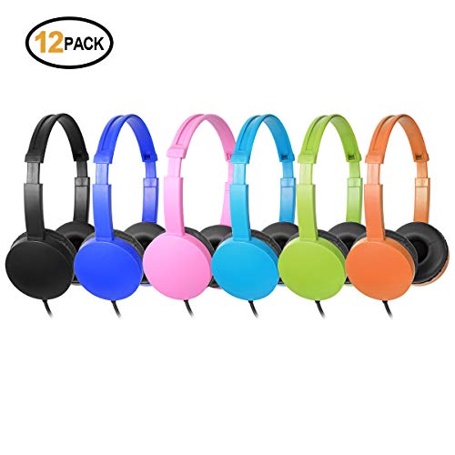 image for Kaysent School Headphones for Classroom Students - (KHPC-12Mixed) 12 P