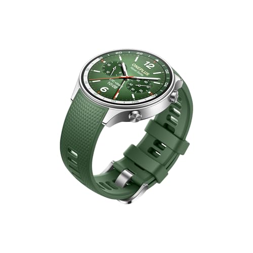 Image of OnePlus Watch 2R with Wear OS 4 by Google,Snapdragon W5 Chipset,Upto 100hrs Battery Life,1.43'' AMOLED Display,100+ Sports Mode,Dual Frequency GPS,5 ATM,IP68 & BT Calling [Forest Green]