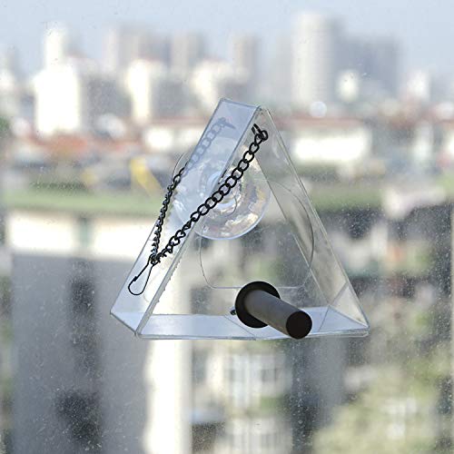 ZYYRSS Outdoor Triangle Bird Feeder Anti-Spreading Food Box Cover