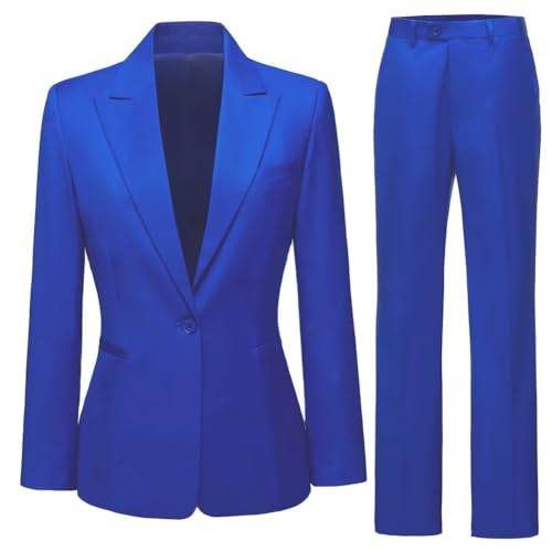 Women's Suits 2 Piece Pants Suit for Women Business Work Solid One Button Womens Suit Blazer Office Lady Outfits Suit4