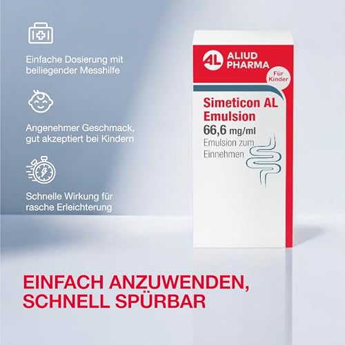 ALIUD PHARMA Simeticon AL Emulsion 66,6 mg/ml, 2 x 50 ml: Medizinprodukt zur Vorbeugung und Linderung von Magen-Darm-Beschwerden wie Blähungen und Völlegefühl bei Säuglingen, Kindern und Erwachsenen