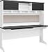 Altra Pursuit Credenza and Hutch Bundle, White/Gray