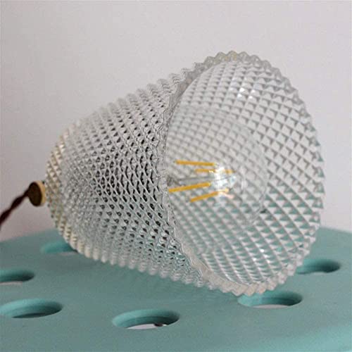 Lámpara de techo de cristal transparente retro con casquillo E27 para iluminación de bar 2