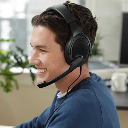Image of DROP PC38X Gaming Headset - Open-Back Over-Ear Design with Noise-Cancelling Mic, Velour Earpads - Compatible with PC, PS5, PS4, Xbox, Switch, Mobile - Black