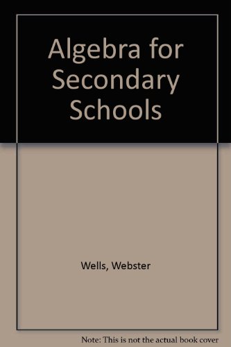 Algebra for secondary schools, B00086ULQO Book Cover