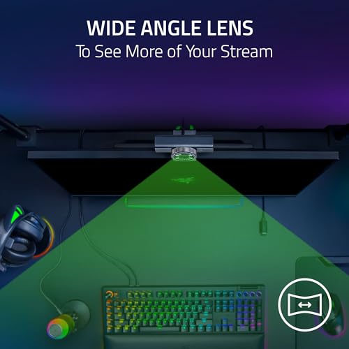 Razer Kiyo V2 X Streaming Webcam: 1440p 60 FPS - Auto Focus - Built-in Microphone - Wide Angle Lense - Integrated Privacy Shutter - Works with OBS, Xsplit, Streamlabs, Discord, Zoom, Teams - Black - Image 6