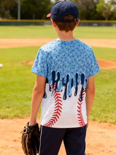 Image of uideazone Tshirts for Boys Kids Short Sleeve T-Shirt 3D Graphic Tee Shirts Tops Clothes 4-16 Years