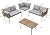 DWVO Patio Furniture Set, 4 Pieces Outdoor Patio Conversation Set, All-Weather PE Rattan Sectional L-Shaped Sofa with Soft Cushion and Side Table for Backyard, Porch, Boho Detachable Lounger (Beige)