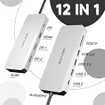 Laptop Docking Station, WAVLINK Displayport Docking Station with Dual DP, HDMI, 100W PD in, 10Gbps USB A/C, 2.5G Ethernet Port for Dell/HP/Lenovo etc, Windows Systerm Computer Only