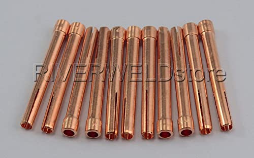Image of RIVERWELD TIG Torch Collets 54N20 5 /32 inch & 4.0mm Consumables 10pcs | for QQ300 DB PTA SR WP 17 18 26 TIG Welding Torch Accessories