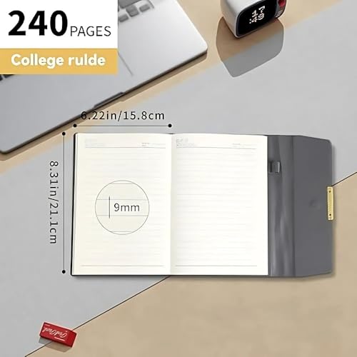 Image of CAVALO - Be Unique Diary Gift Set with Pen | Premium Notebook with Pen & Extra Refill | 6 x 8 Inch, 240 Lined Pages, Undated | Ideal for Corporate Gifting, Office Use, Diwali & New Year Presents (Black Line Diary Gift Set)