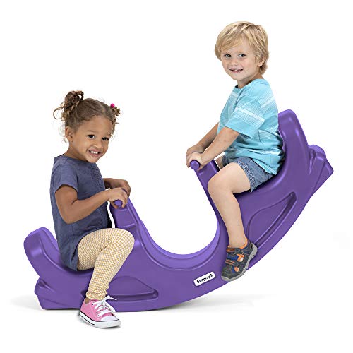 Image of Simplay3 Rock and Roll Teeter Totter Seesaw - Rocking Fun for Two Toddlers or Kids Ages 18 Months to 5 Yrs- Purple, Made in USA