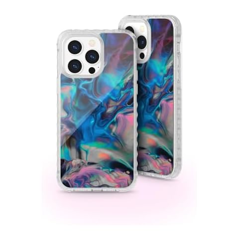 AknaCase Clear Case for iPhone 14 Pro Max Watercolor, Never-Fall Series Super Grip High Impact Silicon Cover with Ultra Full HD Graphics (Design 103556-US) Cover