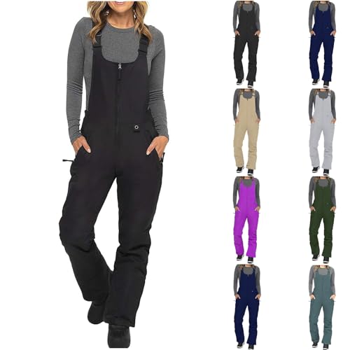 Snow Bibs Women Ski Bib Insulated Overalls Snowboard Winter Jumpsuit Waterproof...