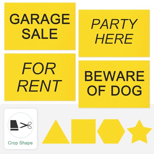 Image of M METERXITY 10-Pack Corrugated Plastic Sheets, 12 Inch x 18 Inch Waterproof Blank Corrugated Poster Board Yard Signs for Garage Sale /Office /Classroom /Party /Lawn Sign Road [3mm Thick, Yellow]