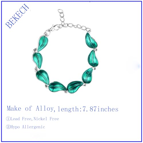 BEKECH Ring Movie Inspired Bracelet Green Leaves Bracelet Fantasy Novel Gift Bookworn Bookish Fantasy Book Lover Gift2