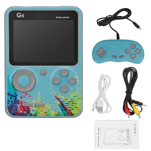 EleBikk Retro Game Console G5, Consolas Retro 3,0 Pulgadas Ultra-Delgada Consola de Juegos Portátil , HD Suave Pantalla a Color,1000mAh Batería de Larga Duración, Soporte de Salida de Pantalla Grande