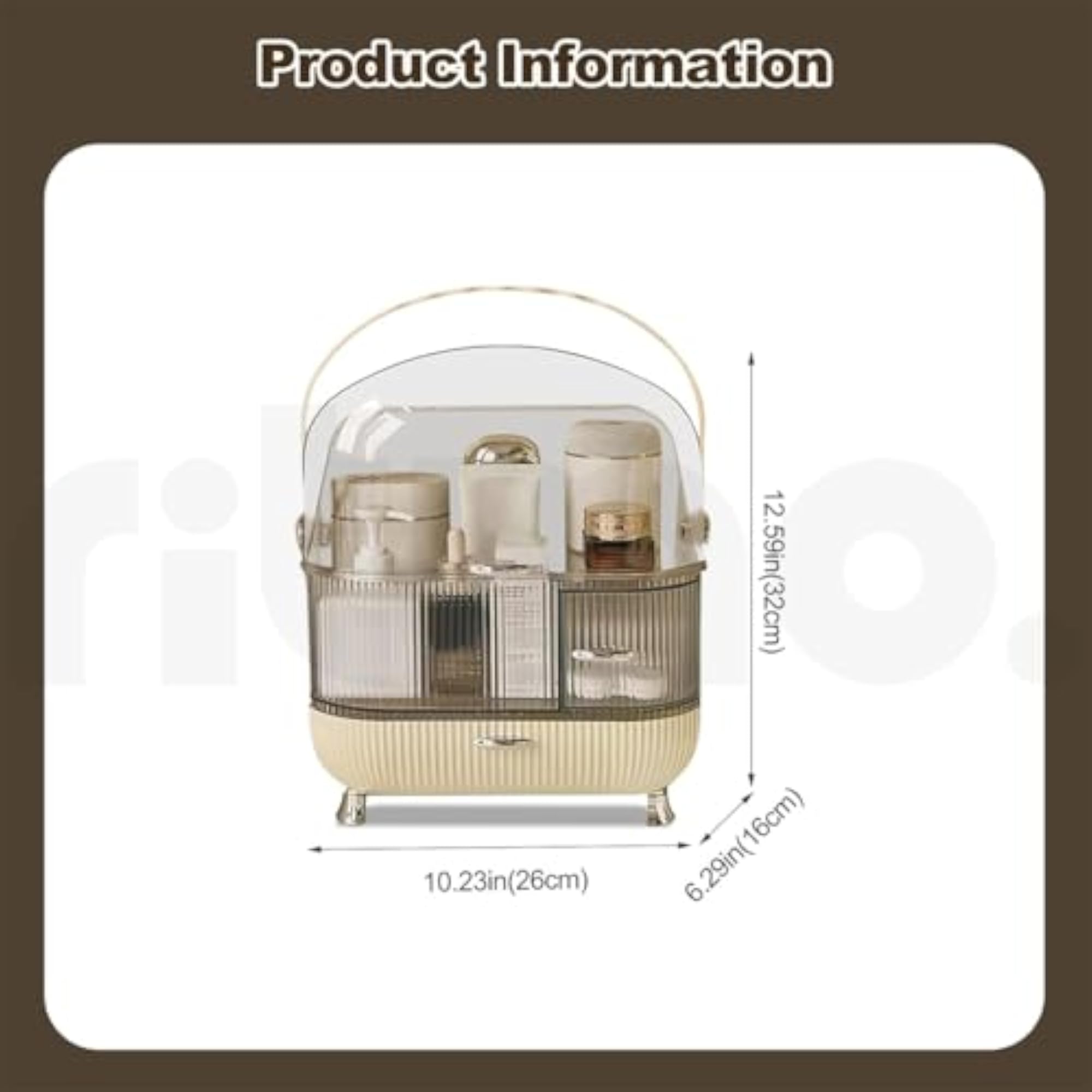 Makeup Organizer Storage Box - Cosmetics, Skincare and Beauty Case