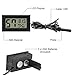 Mini Probe Hygrometer Thermometer, Reptile Aquarium Thermometer Digital LCD Display Indoor Outdoor Humidity Meter Gauge Temperature Monitor Meter for Tank Humidifiers Greenhouse Babyroom Fahrenheit(℉)