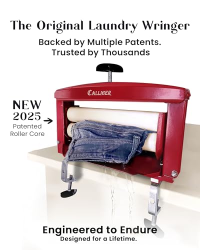 Northwood Calliger Clothes Wringer - Better Moisture Removal Manual Clothes Washer than Portable Washing Machine/Portable Dryer - Heavy Duty Off-Grid Washing Machine Laundry Wringer