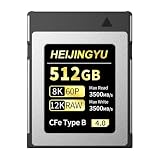 HEIJINGYU 512GB Cfexpress 4.0 Type B Memory Card,3500MB/s Read Speed & 3500MB/s Write Speed,8k Raw Video Recording & Photo,Compatible with C500 Mark III,1DX Mark III;Z6,Z7II,Z9,D850;DC-S1