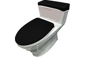 Madeals Velvet Toilet Lid Cover and Toilet Tank Lid Cover Fabric Cover...