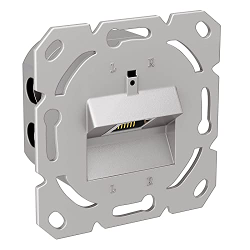 hb-digital 1x CAT 6a Netzwerkdose RJ45 1-Port STP geschirmt kompatibel mit starre LAN Kabel PoE T568A/B Standard Zinklegierung 10 Gigabit 50mm x 50mm - Ohne Gehäuse