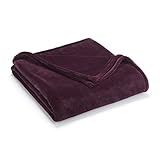 Vellux Sheared Mink Blanket Queen Size - Plush - Super Soft & Cozy - Heavy Weight - Comforter Alternate - Luxury Blanket (90x90 Inch, Wine)