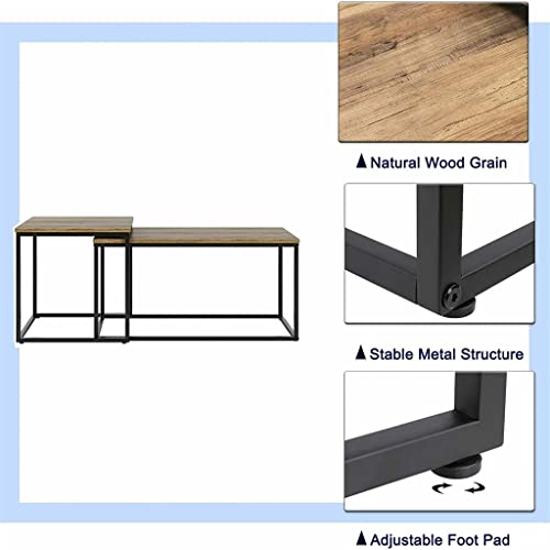 Oncli Side Table Set Tables Coffee Table Set Living Room Table Wood And Metal Coffee Table Multifunctional Table Board (Color : Picture Color, Size : One Size) (Picture Color One Size) #TOP6