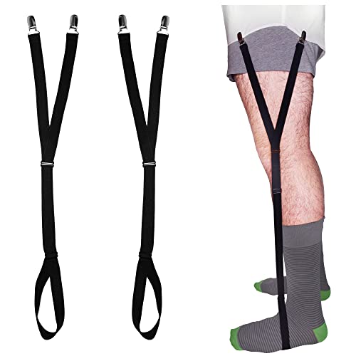 Comfy Clothiers Stirrup Shirt Stays For Men (With Foot Loop) - Adjustable Elastic Shirt Stay Garter (1 Pair Of Shirt Keepers) #TOP1